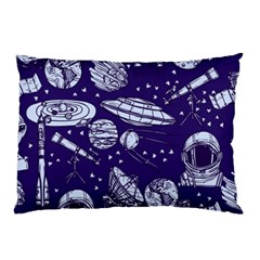 Space Sketch Seamless Pattern Pillow Case (two Sides) by Vaneshart