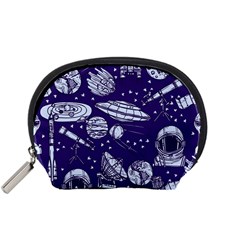 Space Sketch Seamless Pattern Accessory Pouch (small) by Vaneshart