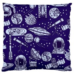 Space Sketch Seamless Pattern Standard Flano Cushion Case (two Sides) by Vaneshart