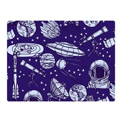 Space Sketch Seamless Pattern Double Sided Flano Blanket (mini)  by Vaneshart