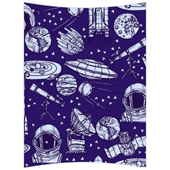 Space Sketch Seamless Pattern Back Support Cushion by Vaneshart