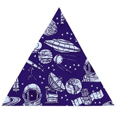 Space Sketch Seamless Pattern Wooden Puzzle Triangle by Vaneshart