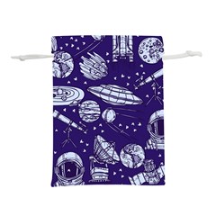 Space Sketch Seamless Pattern Lightweight Drawstring Pouch (m) by Vaneshart