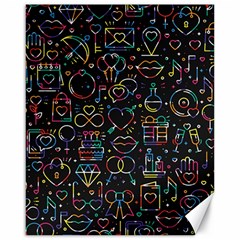 Seamless Pattern With Love Symbols Canvas 16  X 20  by Vaneshart