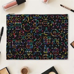 Seamless Pattern With Love Symbols Cosmetic Bag (xl)