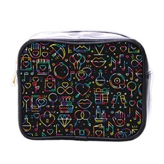 Seamless Pattern With Love Symbols Mini Toiletries Bag (one Side) by Vaneshart