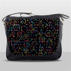 Seamless Pattern With Love Symbols Messenger Bag by Vaneshart