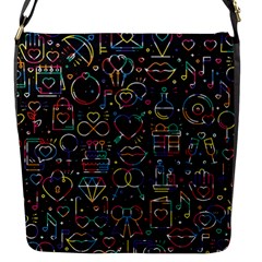 Seamless Pattern With Love Symbols Flap Closure Messenger Bag (s) by Vaneshart