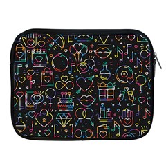 Seamless Pattern With Love Symbols Apple Ipad 2/3/4 Zipper Cases by Vaneshart