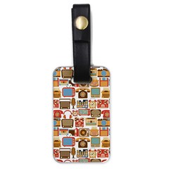 Vintage Gadget Seamless Pattern Luggage Tag (one Side) by Vaneshart