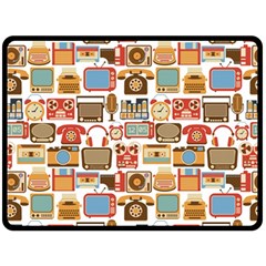 Vintage Gadget Seamless Pattern Double Sided Fleece Blanket (large)  by Vaneshart