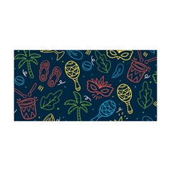 Hand Drawn Brazilian Carnival Seamless Pattern With Maracas Music Instruments Yoga Headband by Vaneshart