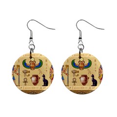 Egypt Horizontal Illustration Mini Button Earrings by Vaneshart