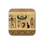 Egypt Horizontal Illustration Rubber Coaster (Square)  Front