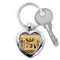 Egypt Horizontal Illustration Key Chain (heart) by Vaneshart