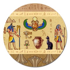 Egypt Horizontal Illustration Magnet 5  (round) by Vaneshart