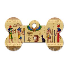 Egypt Horizontal Illustration Dog Tag Bone (one Side) by Vaneshart