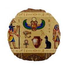 Egypt Horizontal Illustration Standard 15  Premium Round Cushions by Vaneshart