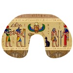 Egypt Horizontal Illustration Travel Neck Pillow Back