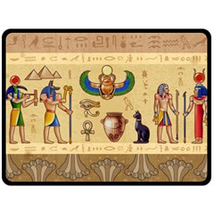 Egypt Horizontal Illustration Double Sided Fleece Blanket (large)  by Vaneshart