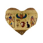 Egypt Horizontal Illustration Standard 16  Premium Flano Heart Shape Cushions Front