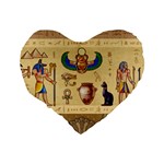 Egypt Horizontal Illustration Standard 16  Premium Flano Heart Shape Cushions Back