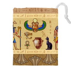 Egypt Horizontal Illustration Drawstring Pouch (5xl) by Vaneshart