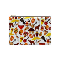 Africa Jungle Ethnic Tribe Travel Seamless Pattern Vector Illustration Cosmetic Bag (medium) by Vaneshart