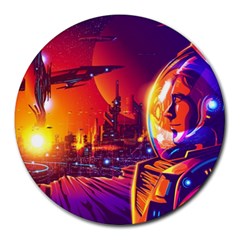 Far Future Human Colonization Round Mousepads by Vaneshart