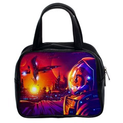 Far Future Human Colonization Classic Handbag (two Sides) by Vaneshart