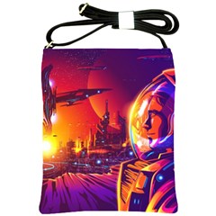 Far Future Human Colonization Shoulder Sling Bag by Vaneshart