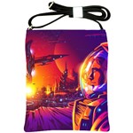 Far Future Human Colonization Shoulder Sling Bag Front