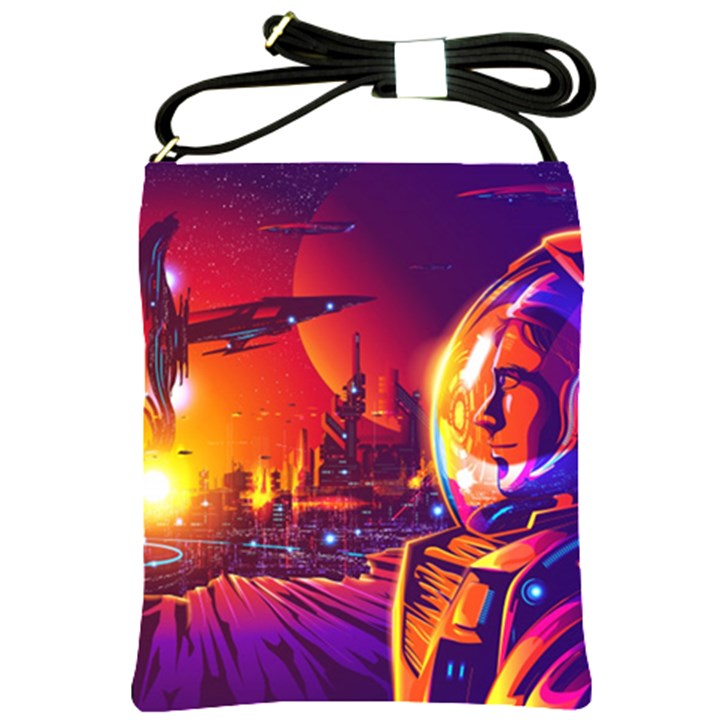 Far Future Human Colonization Shoulder Sling Bag