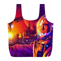 Far Future Human Colonization Full Print Recycle Bag (l) by Vaneshart