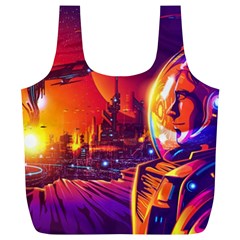 Far Future Human Colonization Full Print Recycle Bag (xl) by Vaneshart