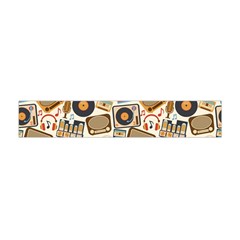 Music Retro Seamless Pattern Flano Scarf (mini) by Vaneshart