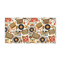 Music Retro Seamless Pattern Yoga Headband by Vaneshart