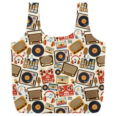 Music Retro Seamless Pattern Full Print Recycle Bag (xxl) by Vaneshart