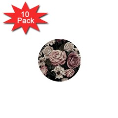 Elegant Seamless Pattern Blush Toned Rustic Flowers 1  Mini Buttons (10 Pack)  by Vaneshart