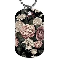 Elegant Seamless Pattern Blush Toned Rustic Flowers Dog Tag (one Side) by Vaneshart