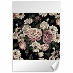 Elegant Seamless Pattern Blush Toned Rustic Flowers Canvas 24  X 36  by Vaneshart