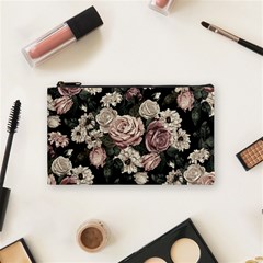 Elegant Seamless Pattern Blush Toned Rustic Flowers Cosmetic Bag (small) by Vaneshart