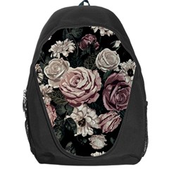 Elegant Seamless Pattern Blush Toned Rustic Flowers Backpack Bag by Vaneshart