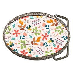 Colorful Ditsy Floral Print Background Belt Buckles by Vaneshart