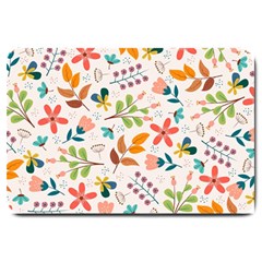 Colorful Ditsy Floral Print Background Large Doormat  by Vaneshart