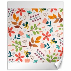 Colorful Ditsy Floral Print Background Canvas 11  X 14  by Vaneshart