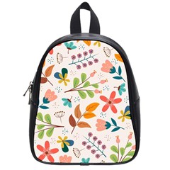 Colorful Ditsy Floral Print Background School Bag (small) by Vaneshart