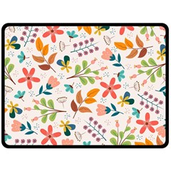 Colorful Ditsy Floral Print Background Fleece Blanket (large)  by Vaneshart