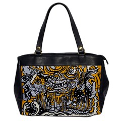 Crazy Abstract Doodle Social Doodle Drawing Style Oversize Office Handbag by Vaneshart