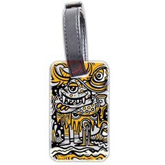 Crazy Abstract Doodle Social Doodle Drawing Style Luggage Tag (two Sides) by Vaneshart